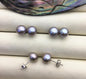 AAA 8-9mm Gray Golden stud Pearl earrings,Wedding,Happiness,bridal,birthday,SE1-066