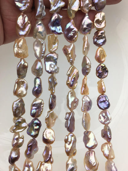 AAA 9-11mm natural pink purple thick keshi Freshwater Pearl,DIY Loose Freshwater Pearl,ZS-200-121-30