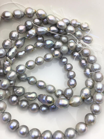 A 11-13mm big gray baroque drop Edison Freshwater Pearl,ED12-2A-5-77