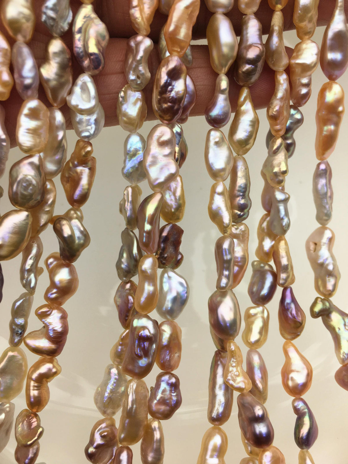 AAA 6-8mm natural pink purple long keshi Freshwater Pearl,DIY Loose Freshwater Pearl,ZS-200-14