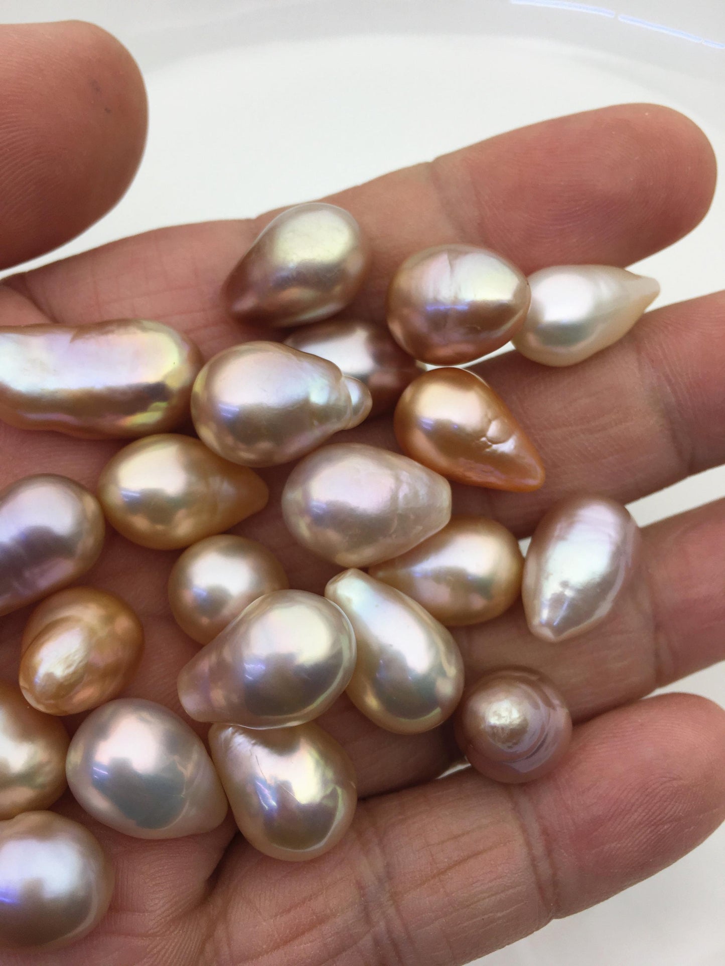 16pcs AAA/AA+ 10-12mm purple orange baroque Edison Freshwater Pearl,no hole,ED10-3A-2-37