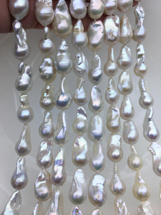 1 strands AA+ 11-13mm white flame ball pearl,FL15-2A-5-61