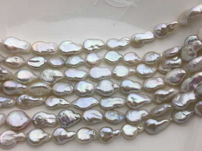 AAA 11-13mm White Long tail Drop Coin freshwater pearls,diy bead,flat round pearl bead,COIN12-3A-3-15
