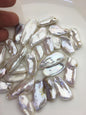 26pcs AA 12-17mm big white biwa keshi Freshwater Pearls, no hole,ZS-80-1-1