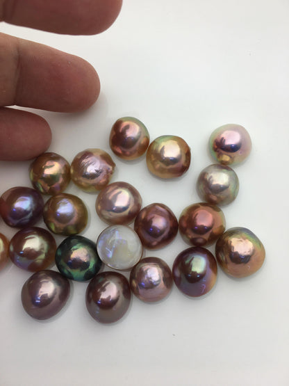20pcs AAA 12-13mm Baroque Mabe Natural Rainbow Freshwater Pearls,no hole,MB-T65