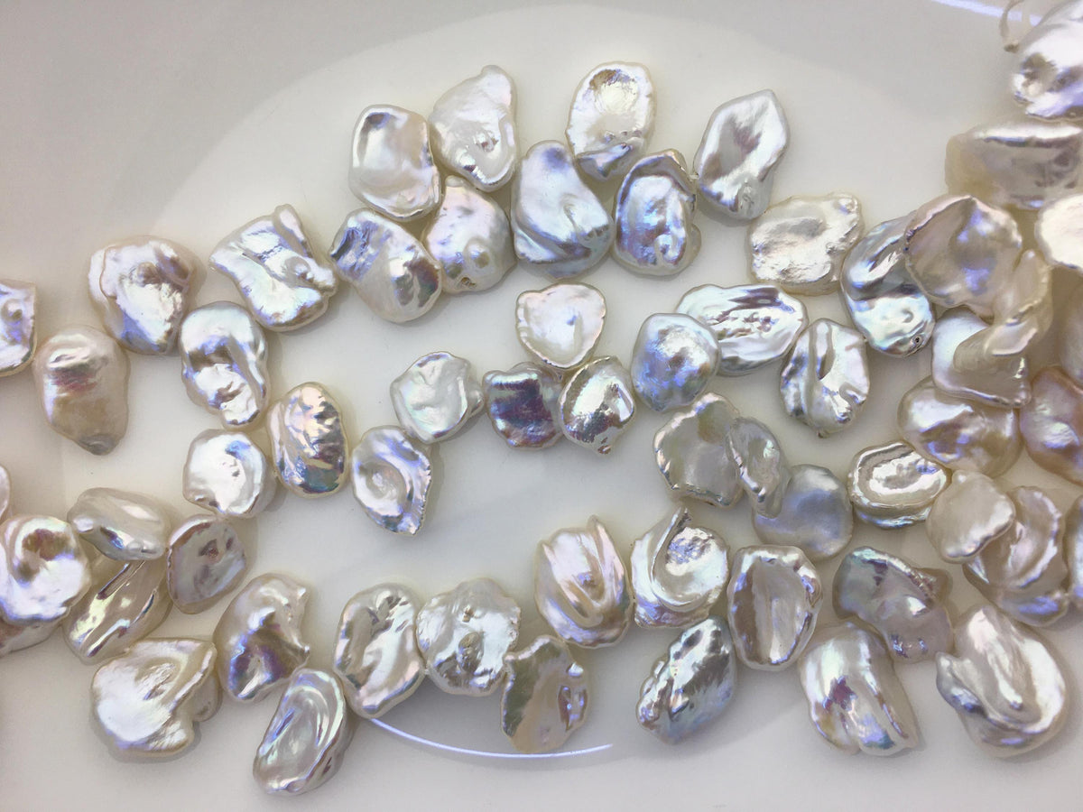 AAA 11-13mm White Keshi Pearls,wholesale price,baroque pearl,keshi pearl strands,ZS-129-14