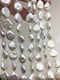 AA+ 11-13mm White Tail Coin freshwater pearls,diy bead,flat round pearl bead,COIN12-2A-2-14