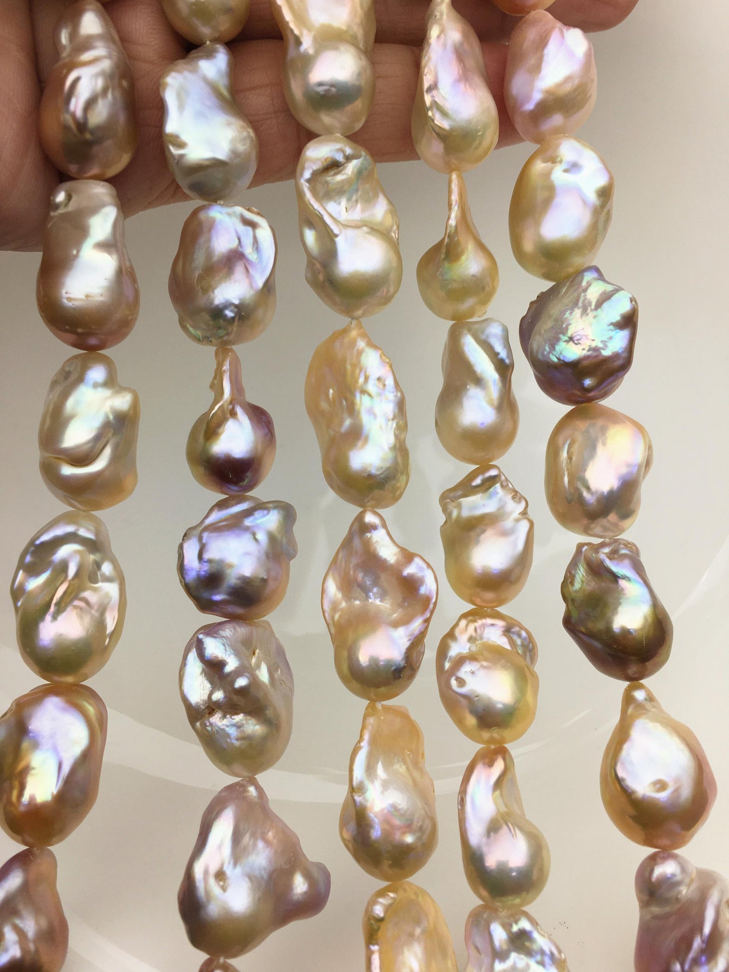 15.5'' AA+ 12-15mm natural mix color flame ball pearl,FL15-2A-5-2