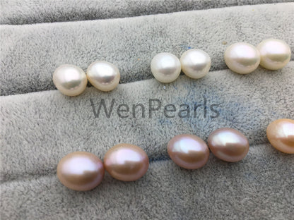 AAA 10-11mm big white/pink/lavender rice freshwater pearls,rice pearl earrings,tear drop pearl earrings,dangle pearl earrings,LR10-3A-6