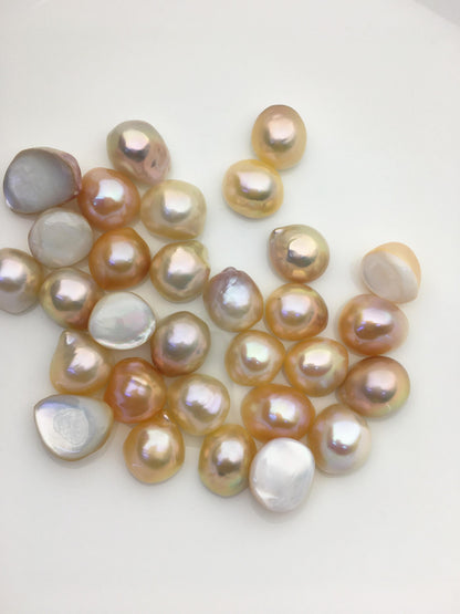30pcs AAA 13-14mm natural color Baroque Teardrop Mabe Freshwater Pearls,no hole,MB-T26