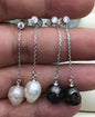 AAA White/Black Carved Skull Freshwater Pearl Stud Earrings,Pearl Earrings for Women Girls,SE3-027-13