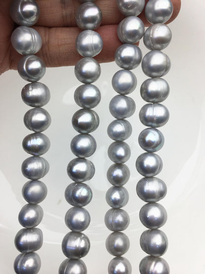 AA+ 10.3-11.3mm gray potato freshwater pearls,CR11-T1