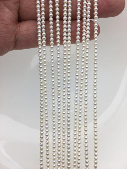 AAA 2.8-3mm white round seed freshwater pearls,Valentine's Day gift,for pearl necklace,loose freshwater pearl,RP2-3A-14