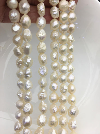 AAA 9-10mm natural white thorn freshwater pearl,LM9-T7
