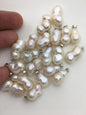 3pcs AAA 10-13mm white baroque gourd pearl pendant necklace,S925 Sterling silver pendant,NC1-T20