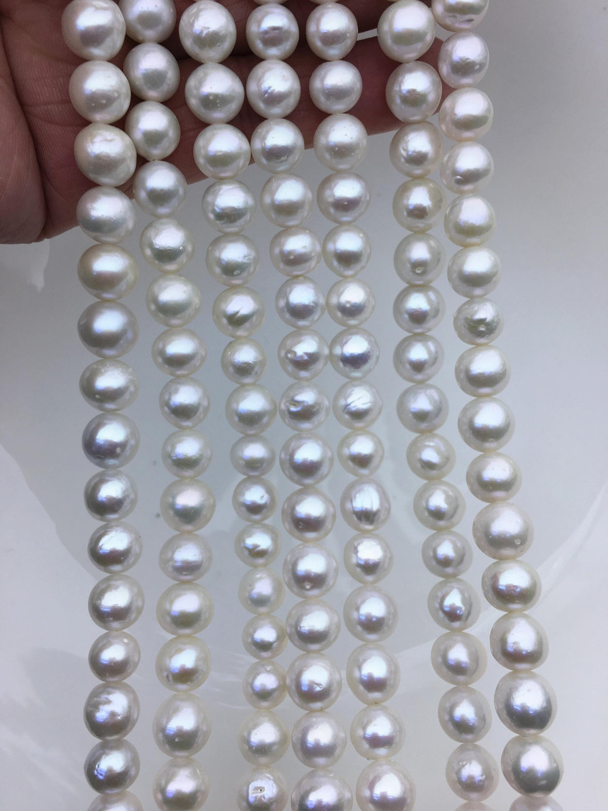 AA+ 8-10mm white near round Edison Freshwater Pearl,ED10-2A-2-55