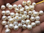 30pcs AA+ 9mm white button freshwater pearls,2.2mm large hole,Rondelle white pearl Beads,30pcs,SM9-2A-11