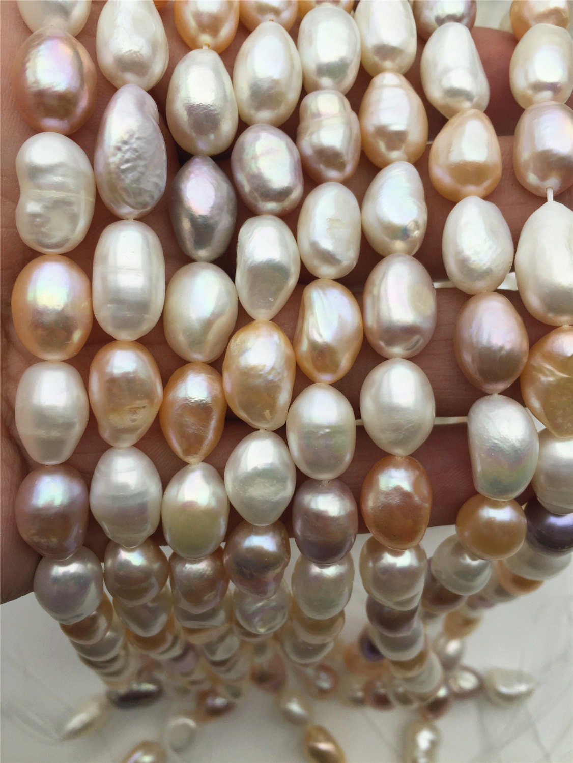 AA+ 10-11x11-14mm VERY LONG Misc color nugget freshwater pearls,full strand,bride pearl,mothers day gift,LM10-2A-9