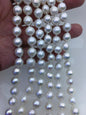 17.5'' AA+ 9-11mm white baroque near round edison freshwater Pearl necklace,genuine Natural Pearl Necklace,NPN1-T30-3