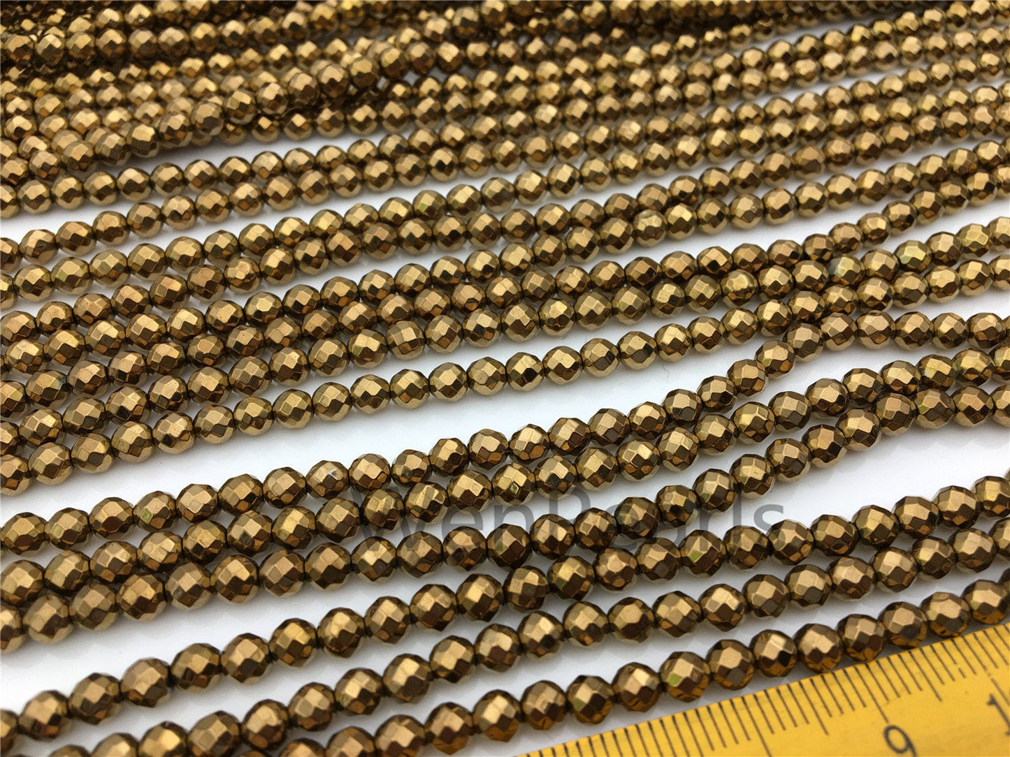 Hematite Brown,4mm Faceted Round,AAA, 105pcs,15.5 inches,G50-R4-007