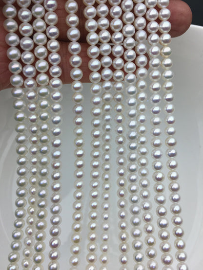 AAA 5-5.5mm white round freshwater pearls,Chinese freshwater pearl,RP5-3A-5