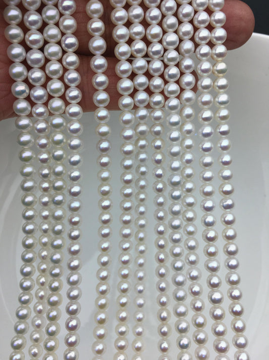 AAA 5-5.5mm white round freshwater pearls,Chinese freshwater pearl,RP5-3A-5