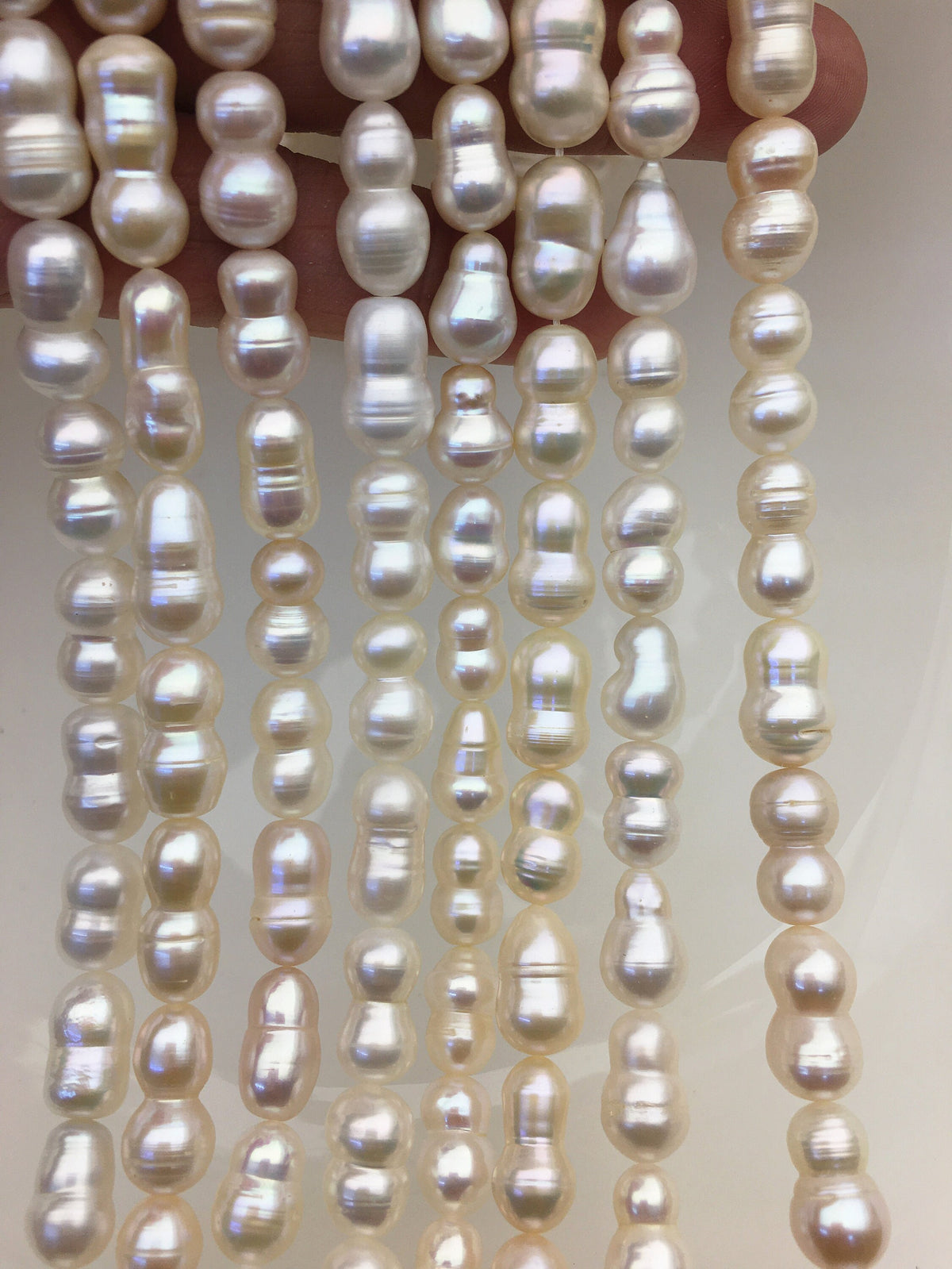 AA+ 8-10mm White Gourd baroque pearls-Baroque Gourd,DIY,high luster,ZS-114-17