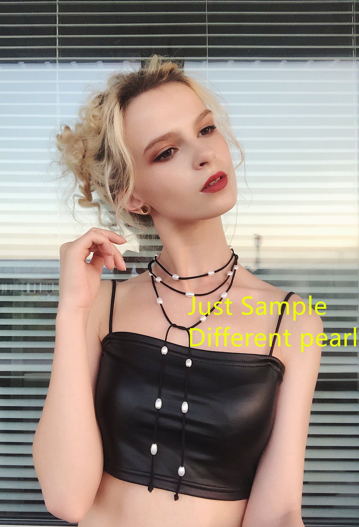 68 inches White Nugget Freshwater Pearl Wrap Bracelet Necklace Anklet on Black Brown Gray Suede Cord Multi Strands for Women,Le15-004