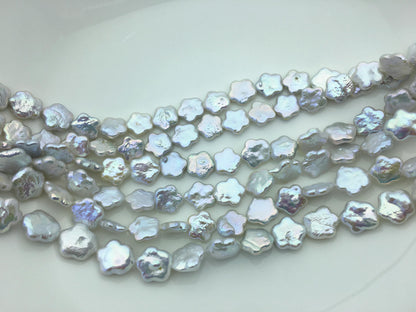 AAA 11-13mm white plum blossom Freshwater Pearl,ZS-119-2