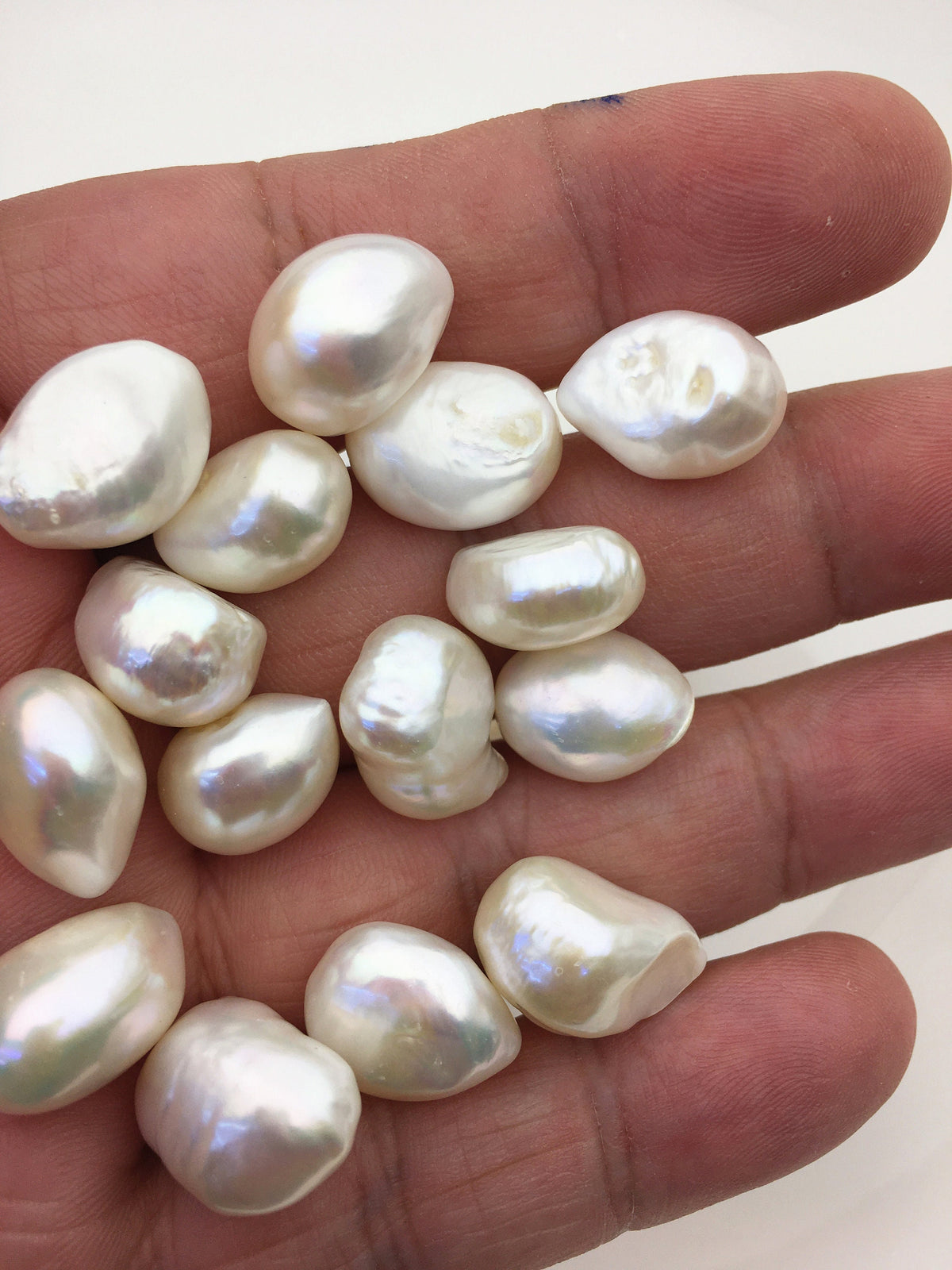 10pcs AAA 11.5-12.5mm white long nugget freshwater pearls,white baroque pearl,irregular pearl,pearl wholesale supply China, LM12-T5