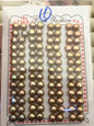 52pairs AAA 6.5-7mm Brown Button Round pearls pairs,for design for stud earrings,BTN6-T2