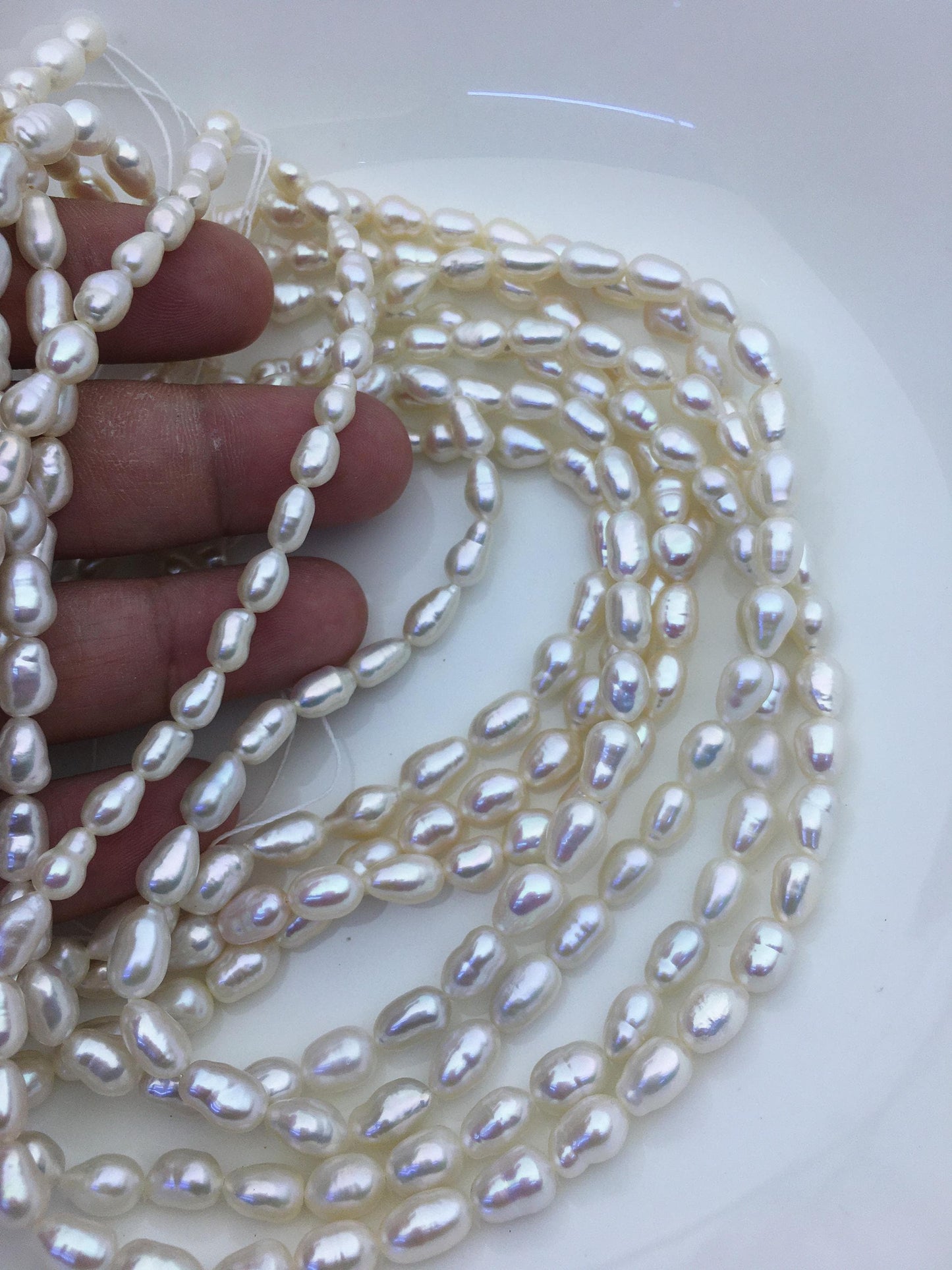 1 strands AAA 5-7mm white keshi Freshwater Pearl,ZS-200-7