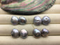 1 pair 13-15mm Thick Gray drop coin Freshwater Pearls Pair,high luster- Coin Pearl-petite Pearl- Pearl Jewelry,ZS-103-37-9