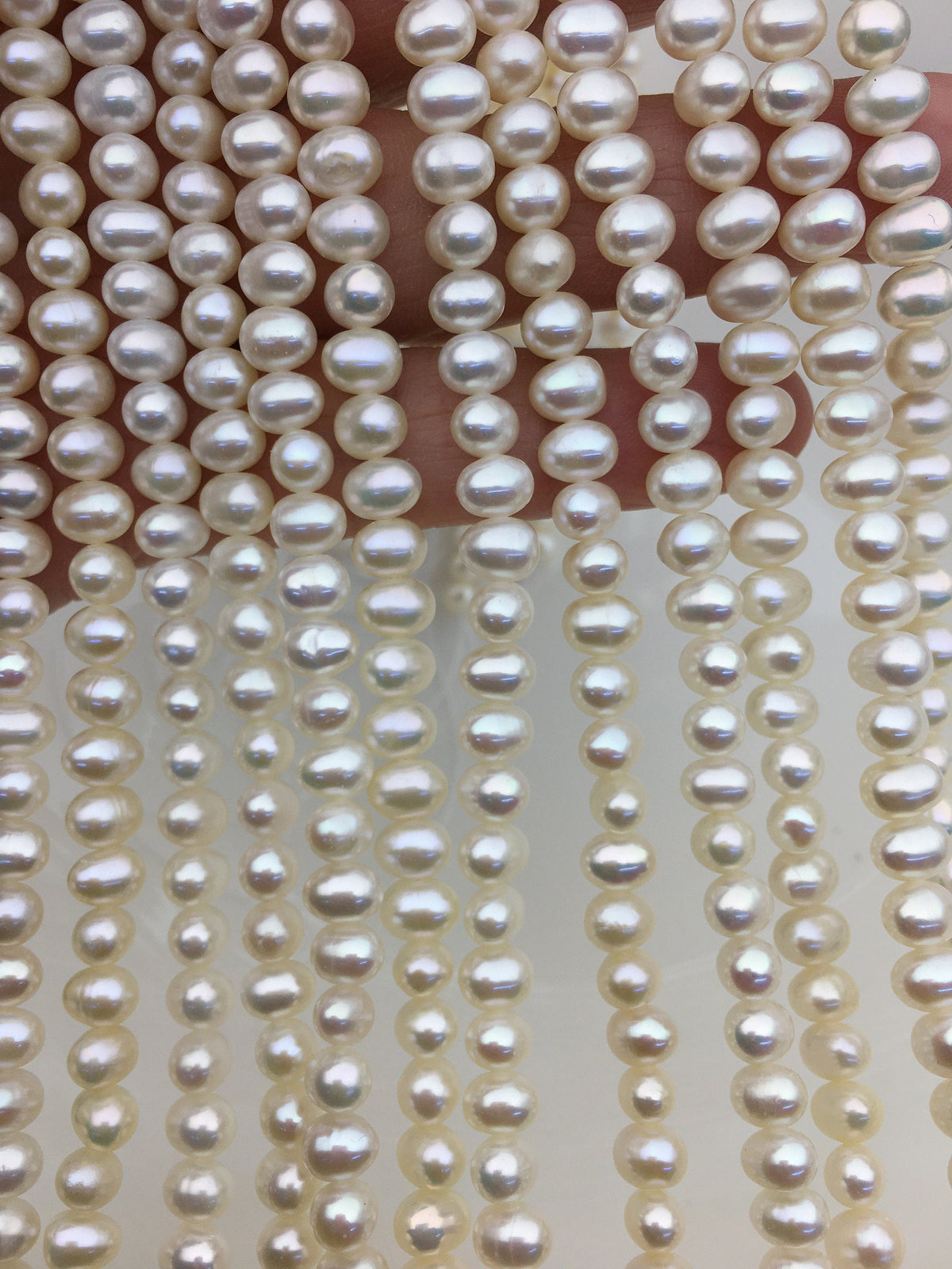 AAA- 5-6mm white potato freshwater pearls bead strand supply from China,loose pearl string wholesale in bulk,CR5-2A-3