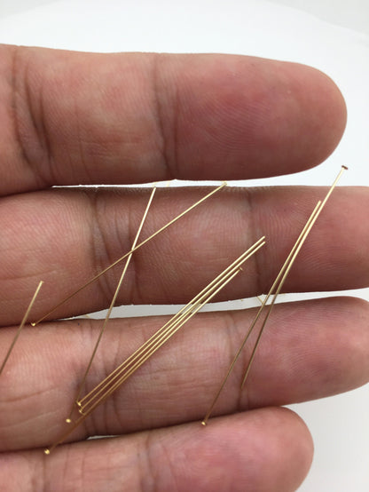 10pcs Made in US 1/20 14K Gold Filled T pins 0.41x38.1mm, AGF-OTH-3