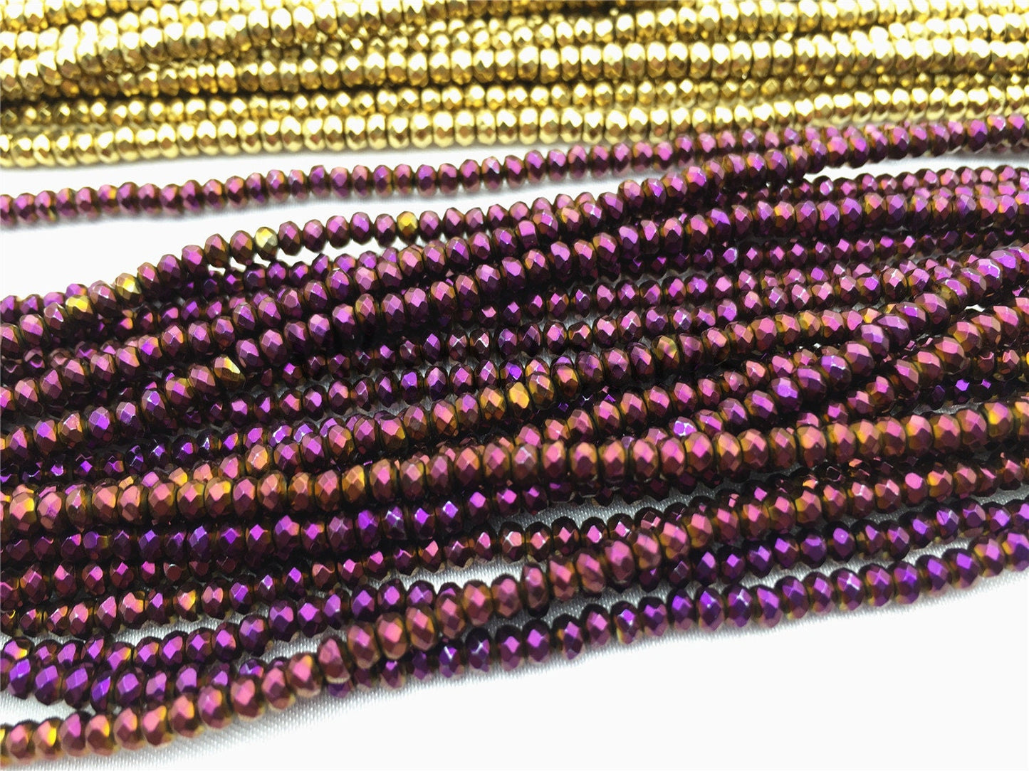 Hematite Multi Color - 2x3mm - Rondelle Beads - AAA - 200pcs - 15.5 inches - G50-B23-003