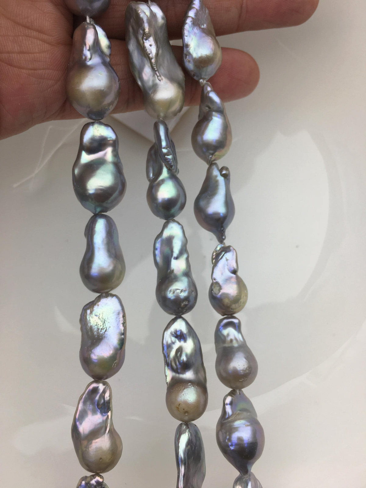 15.5'' AA+ 10-12mm gray flame ball pearl,FL15-2A-5-80