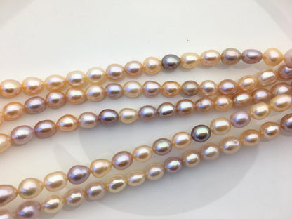 AAA+ 7.4-8.2mm misc color nugget freshwater pearls,green cultured freshwater baroque pearl bead string,LM8-3A-3