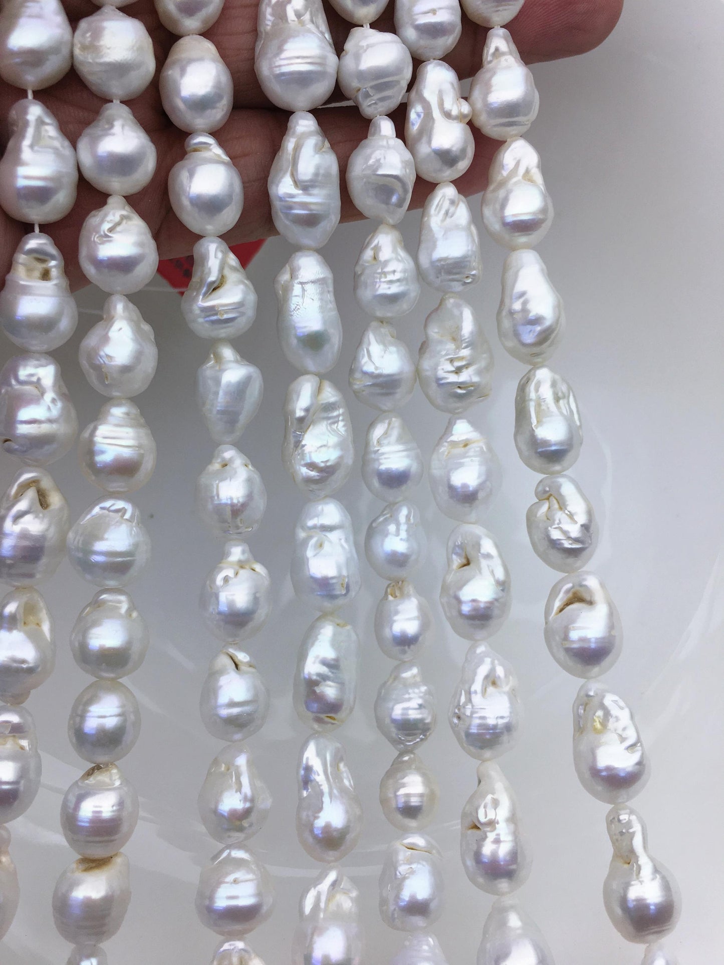 15.5'' AA 9-11mm white flame ball pearl,FL15-2A-5-73