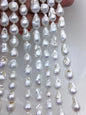 15.5'' AA 9-11mm white flame ball pearl,FL15-2A-5-73