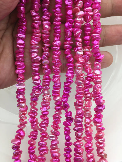 AA+ 5-6mm red Keshi pearls,Center drilled,ZS-128-37