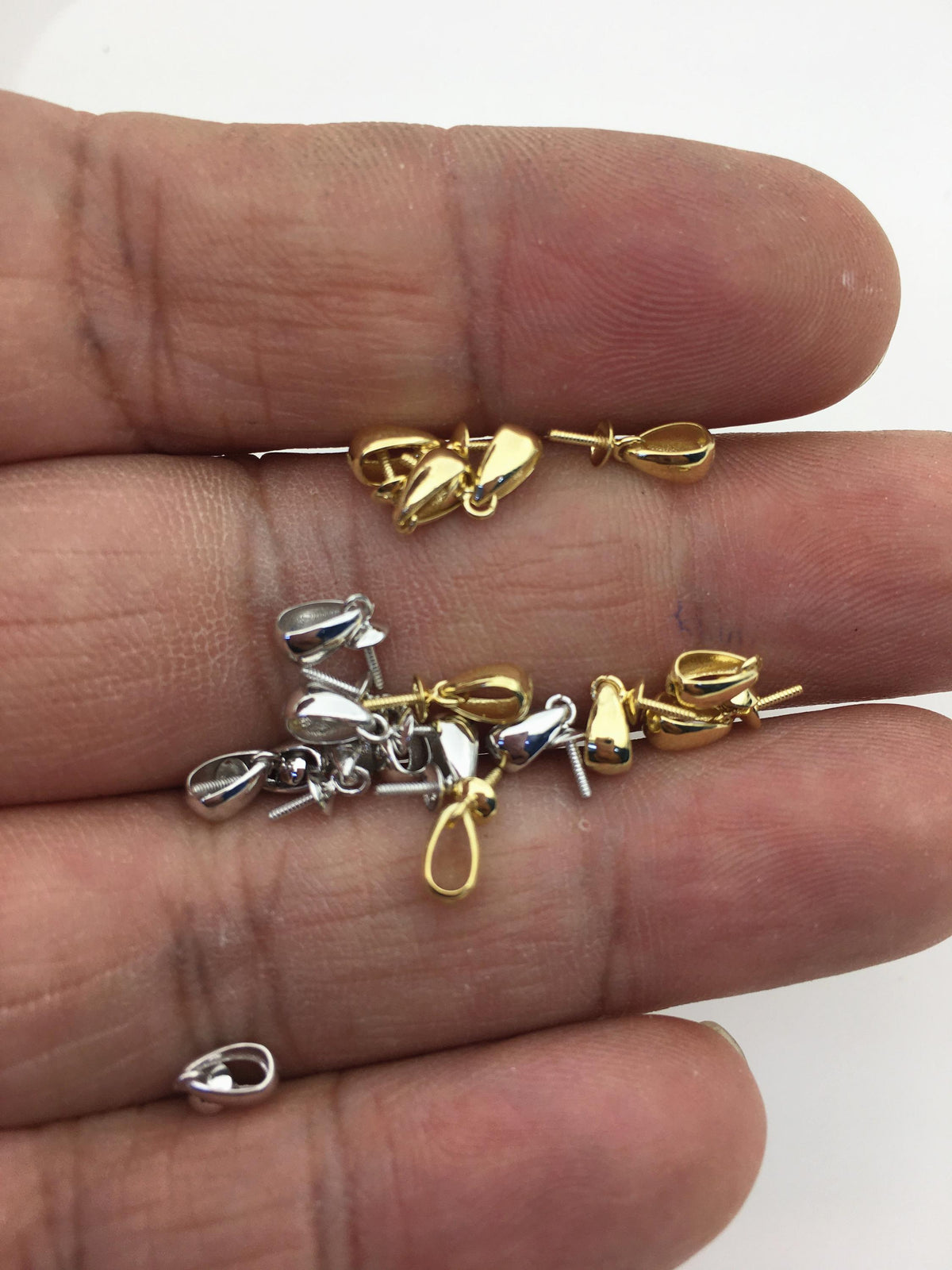 0.13-0.14grams 18k yellow/white gold pendant hook, for pendant,DIY,wholesale,ASG-Pd-003
