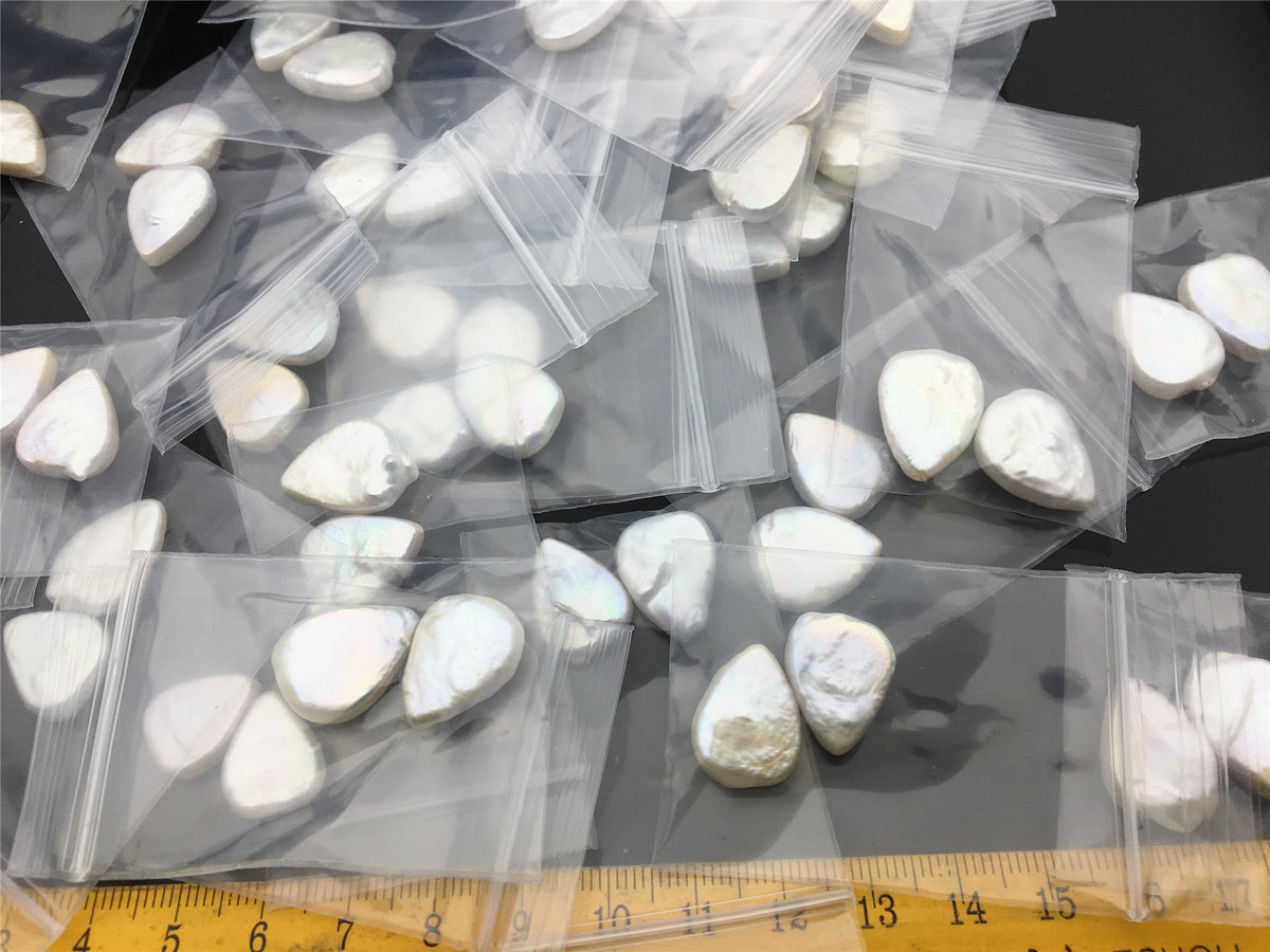 1 pair AA 12-13mm White Love Shape Freshwater Pearl loose Beads Pair,0.8mm through hole,wholesale,ZS-103-28