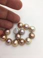 13pcs AAA 12-13mm Baroque Mabe Natural Mix Color Rainbow Freshwater Pearls,no hole,MB-T54