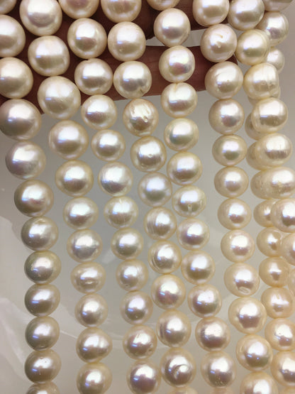 AA 11.5-13mm white near round freshwater pearls,RP12-2A-1
