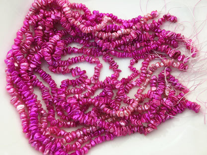 A+ 5-6mm red Keshi pearls,Center drilled,ZS-128-17