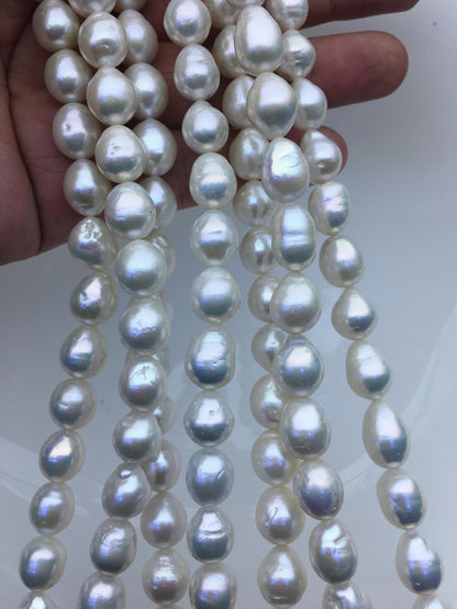 AA 9-11mm white drop Edison Freshwater Pearl,ED12-2A-5-67