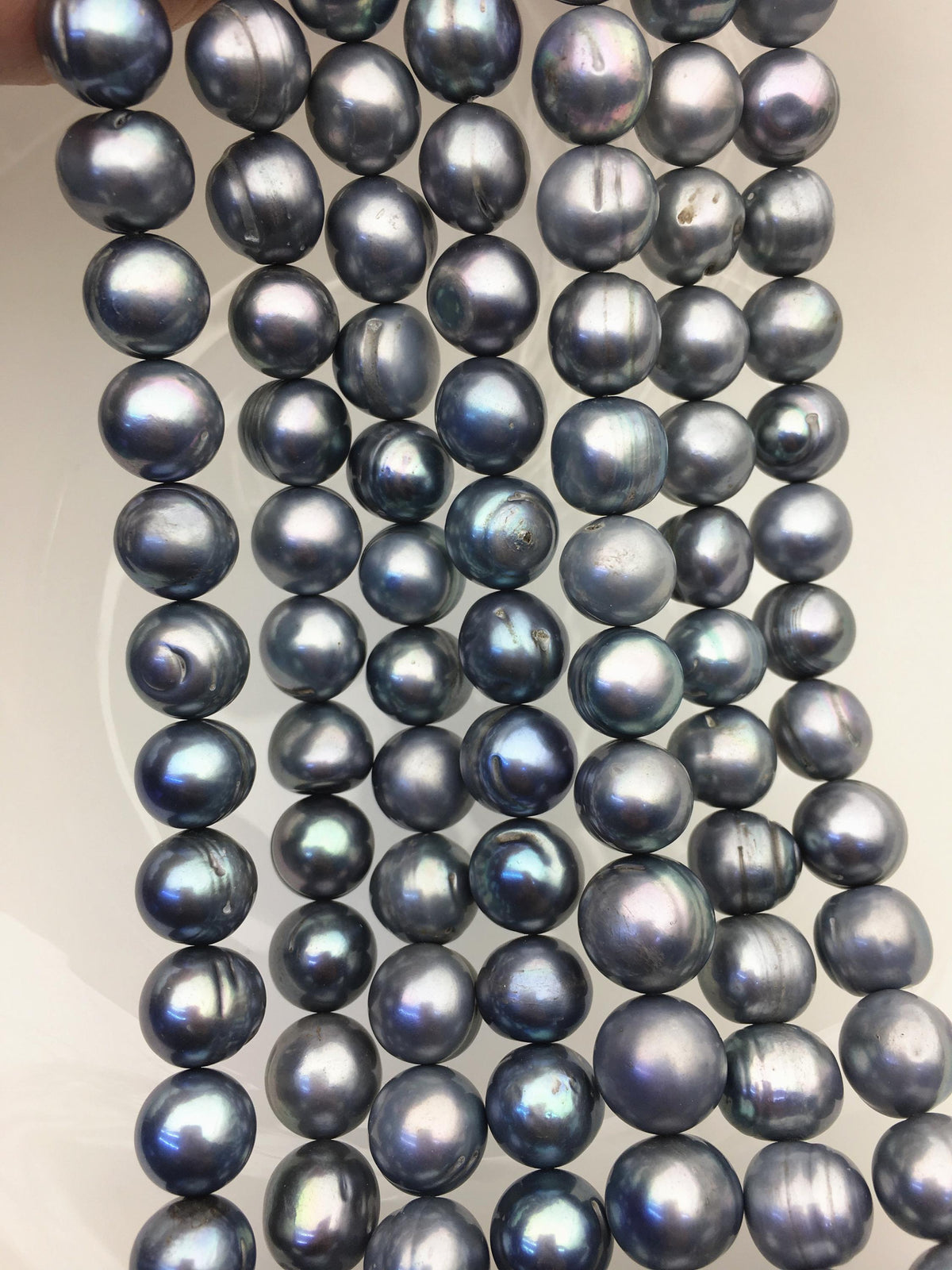 16.5'' 11.5-12.5mm Blue gray big potato freshwater pearls,CR12-T1