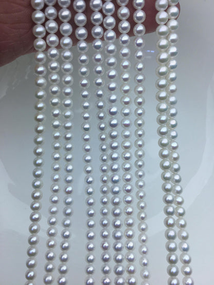 AAA 4.5-5mm white near round freshwater pearls,4mm seed pearl,white round pearl,pearl wholesale,RP4-3AY-Gj-4