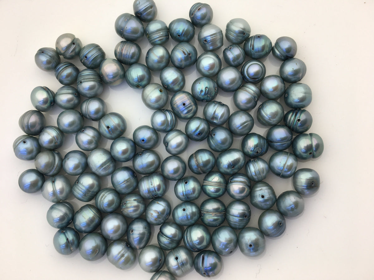 30pcs AA 8.3-9mm blue potato freshwater pearls,CR8-T3